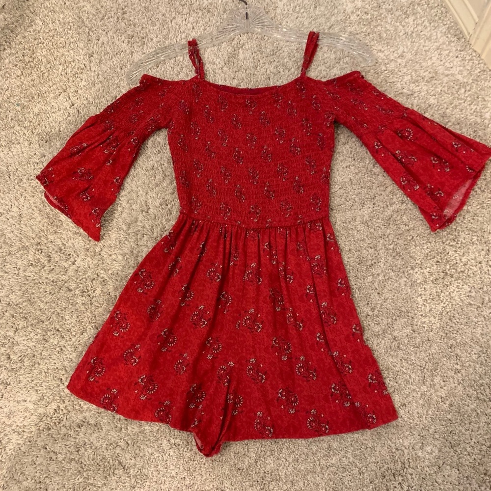 Red Hollister Off the shoulder Romper